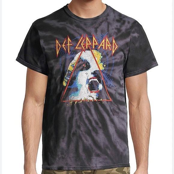 Def Leppard Casual Short Sleeve Graphic Pullover Shirt Mens Size 3XL Black - Picture 1 of 6